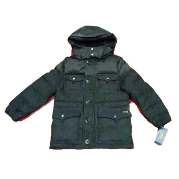 $300+ RALPH LAUREN Boy's POLO Quilted COAT Winter JACKET Black ( 6 )